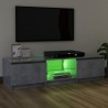 Mueble de TV con luces LED gris hormigón 120x30x35.5 cm 4