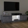 Mueble de TV con luces LED gris hormigón 120x30x35.5 cm 5