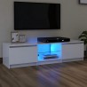 Mueble para TV con luces LED blanco 140x40x35.5 cm 1