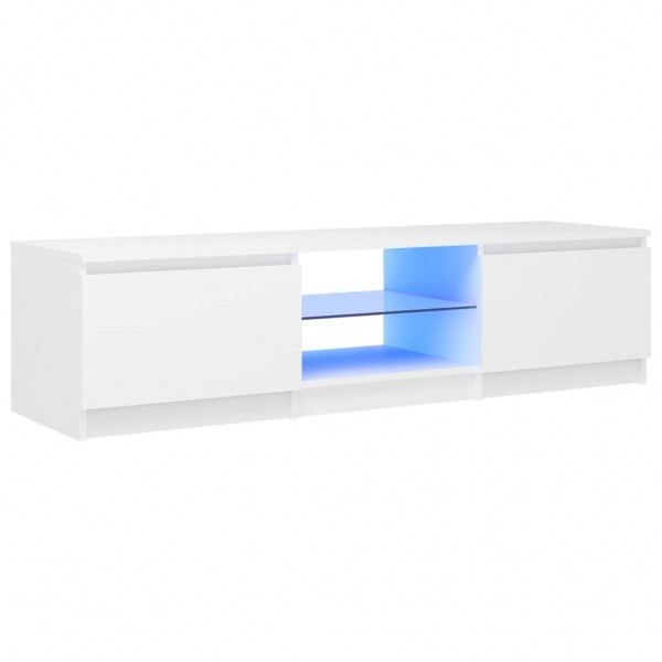 Mueble para TV con luces LED blanco 140x40x35.5 cm M 2