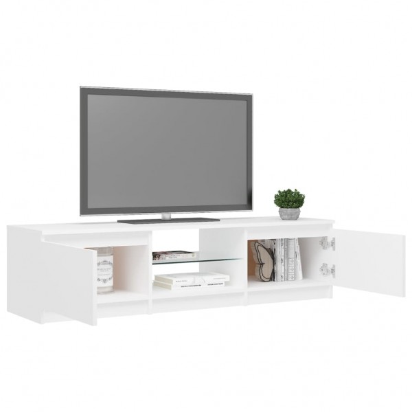 Mueble para TV con luces LED blanco 140x40x35.5 cm M 3