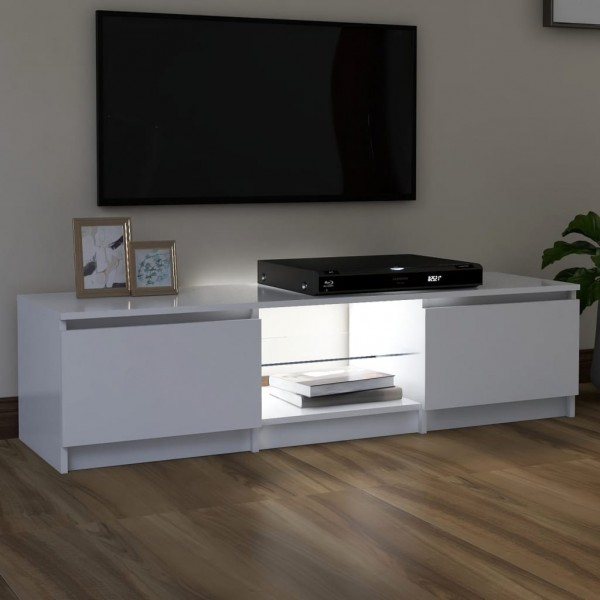 Mueble para TV con luces LED blanco 140x40x35.5 cm M 5