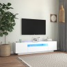 Móvel de TV com luzes LED 160x35x40 cm branco 1