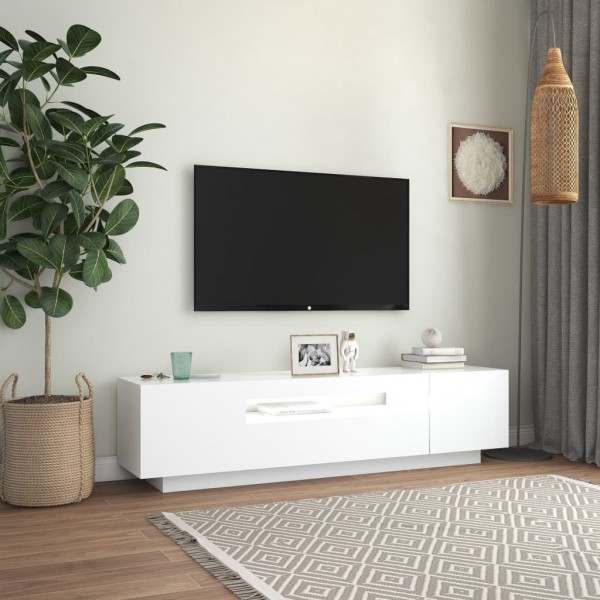Mueble para TV con luces LED blanco 160x35x40 cm M 4