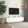 Mueble para TV con luces LED blanco 160x35x40 cm 4