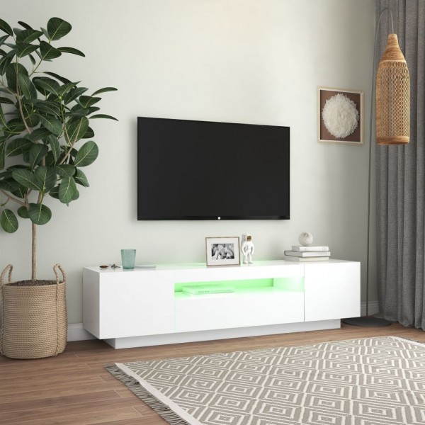 Mueble para TV con luces LED blanco 160x35x40 cm M 5