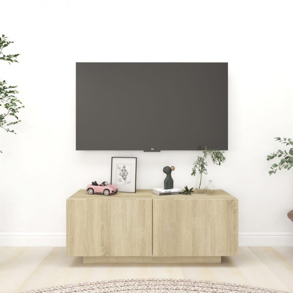 Mueble para TV madera contrachapada color roble 100x35x40 cm M 5