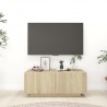 Mueble para TV madera contrachapada color roble 100x35x40 cm 5