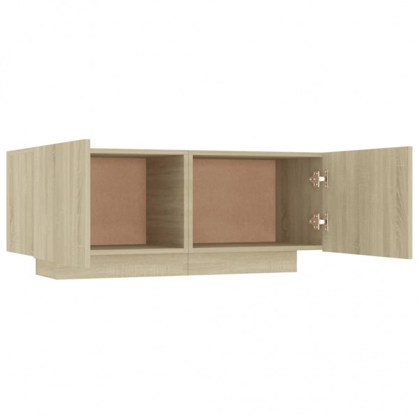 Mueble para TV madera contrachapada color roble 100x35x40 cm M 3