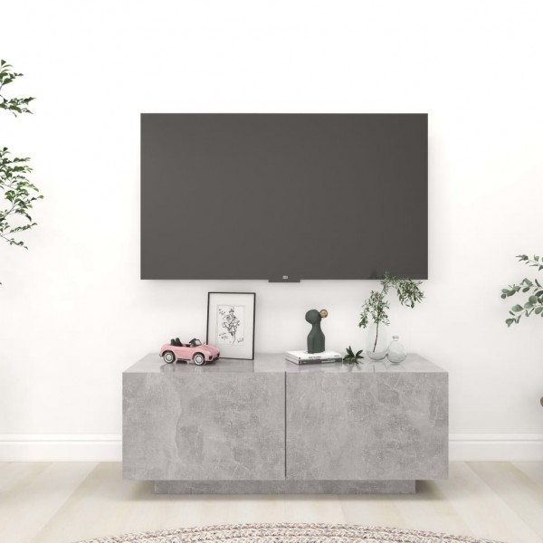 Mueble para TV contrachapada gris hormigón 100x35x40 cm D