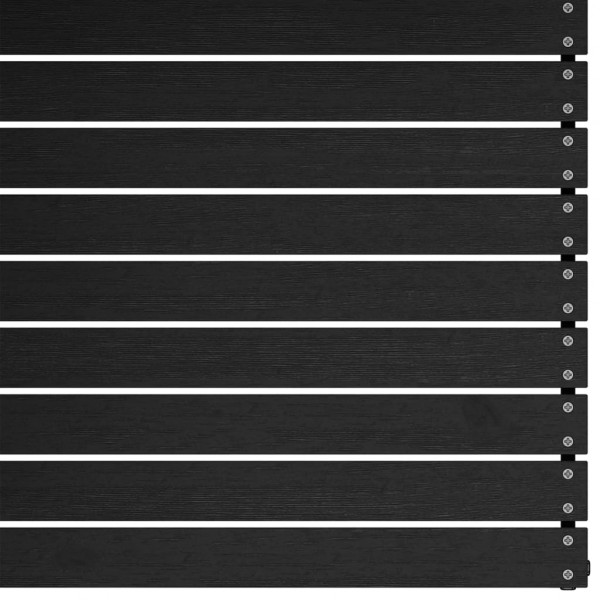 Juego de muebles de jardín 3 pzas y cojines negro madera pino M 5