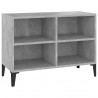 Mueble de TV con patas metal gris hormigón 69.5x30x50 cm 2