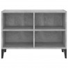 Mueble de TV con patas metal gris hormigón 69.5x30x50 cm 4