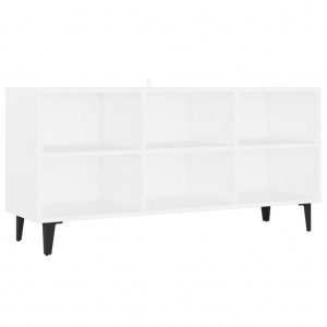 Mueble de TV con patas de metal blanco 103.5x30x50 cm H