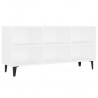Mueble de TV con patas de metal blanco 103.5x30x50 cm 2