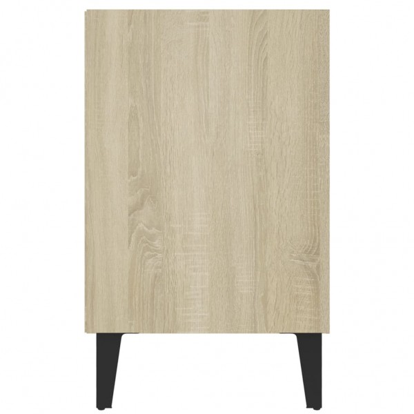 Mueble de TV con patas metal color roble Sonoma 103.5x30x50 cm M 5