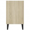 Mueble de TV con patas metal color roble Sonoma 103.5x30x50 cm 5
