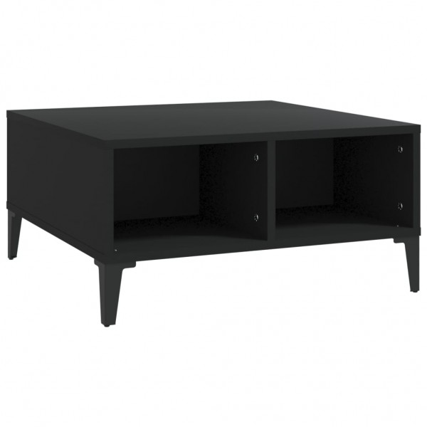 Mesa de centro madera contrachapada negro 60x60x30 cm M 2