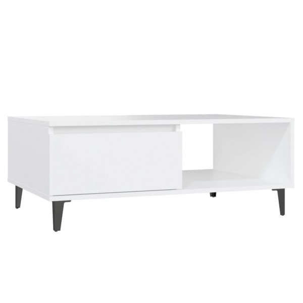 Mesa de centro 90x60x35 cm contraplacado branco M 2