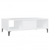Mesa de centro madera contrachapada blanco 103.5x60x35 cm 2