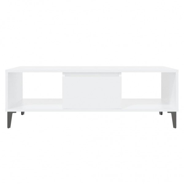 Mesa de centro madera contrachapada blanco 103.5x60x35 cm M 5