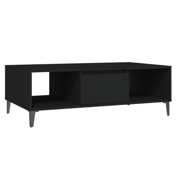 Mesa de centro madera contrachapada negro 103.5x60x35 cm M 2