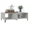 Mesa centro madera contrachapada gris hormigón 103.5x60x35 cm 4