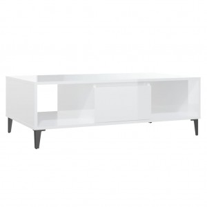 Mesa de centro derivados de madeira branco brilhante H
