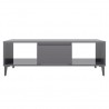 Mesa de centro madera contrachapada gris brillo 103.5x60x35 cm 5