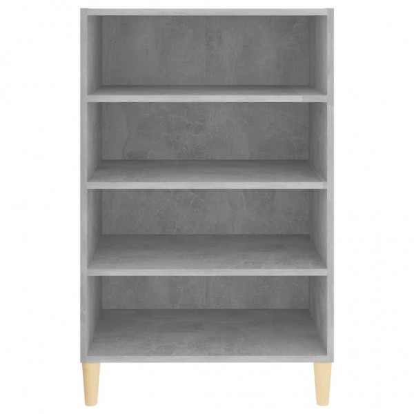 Aparador de madera contrachapada gris hormigón 57x35x90 cm M 4