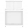 Mesita de noche madera contrachapada blanco 40x35x60 cm 4