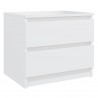 Mesa de cabeceira 50x39x43.5 cm derivados de madeira branco 2
