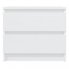 Mesita de noche madera contrachapada blanco 50x39x43.5 cm 4