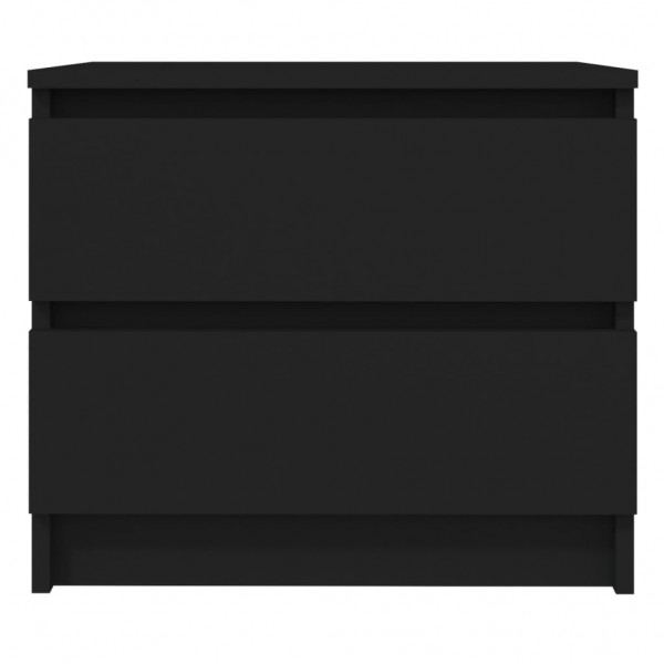 Mesita de noche madera contrachapada negro 50x39x43.5 cm M 4