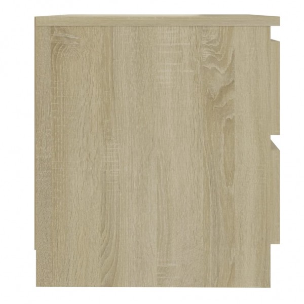Mesita de noche madera contrachapada roble Sonoma 50x39x43.5 cm M 5