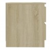 Mesita de noche madera contrachapada roble Sonoma 50x39x43.5 cm 5