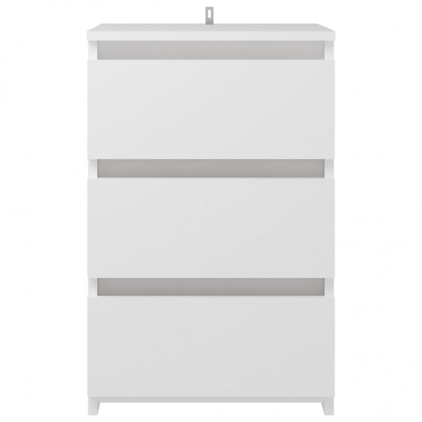 Mesas de cabeceira 2 pcs 40x35x62.5 cm derivados madeira branco M 3