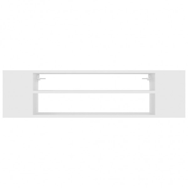 Mueble de TV colgante madera contrachapada blanco 100x30x26.5cm M 4