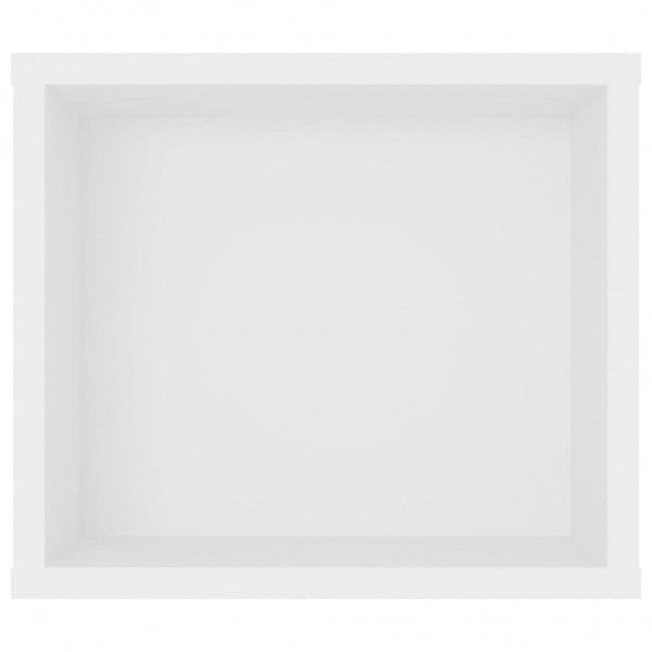 Mueble de TV colgante madera contrachapada blanco 100x30x26.5cm M 5