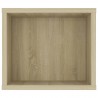 Mueble de TV colgante contrachapada roble Sonoma 100x30x26.5 cm 5
