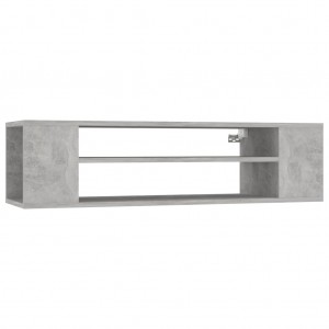 Mueble de TV colgante contrachapada gris hormigón 100x30x26.5cm H