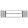 Mueble de TV colgante contrachapada gris hormigón 100x30x26.5cm 4