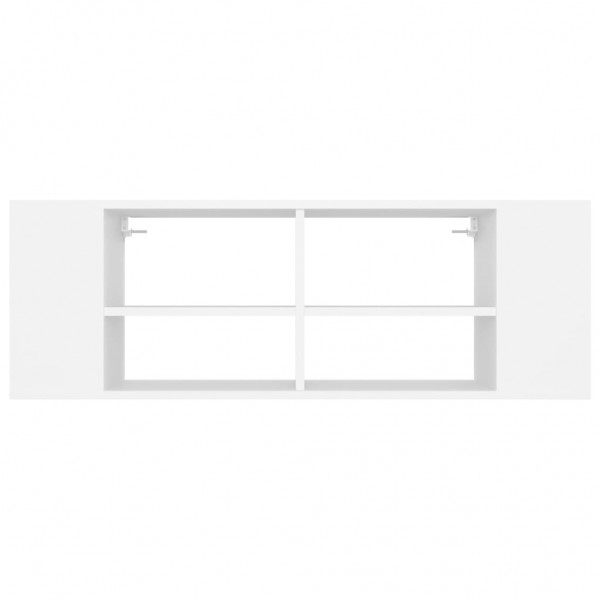 Mueble de pared para TV madera contrachapada blanco 102x35x35cm M 4