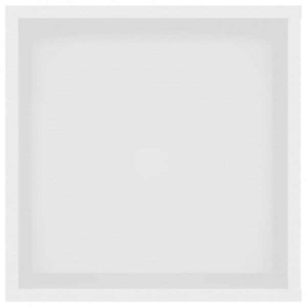 Mueble de pared para TV madera contrachapada blanco 102x35x35cm M 5