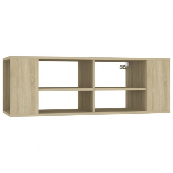 Mueble pared TV madera contrachapada roble Sonoma 102x35x35 cm M 2