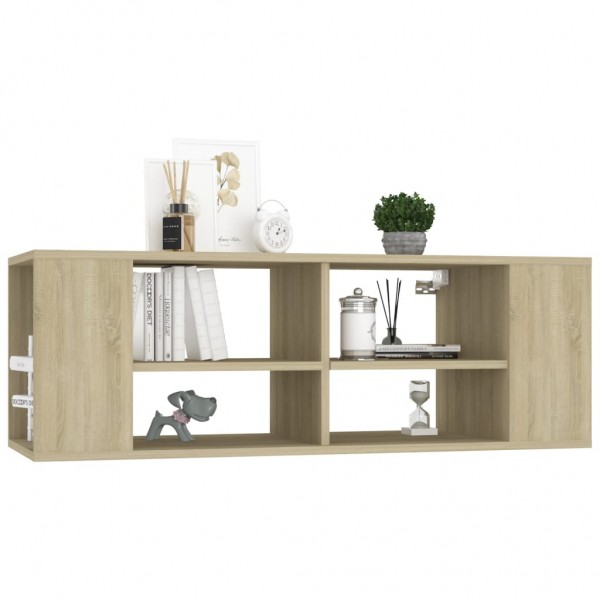 Mueble pared TV madera contrachapada roble Sonoma 102x35x35 cm M 3
