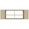 Mueble pared TV madera contrachapada roble Sonoma 102x35x35 cm 4