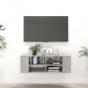Mueble pared TV madera contrachapada gris hormigón 102x35x35 cm 1