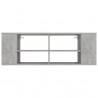 Mueble pared TV madera contrachapada gris hormigón 102x35x35 cm 4