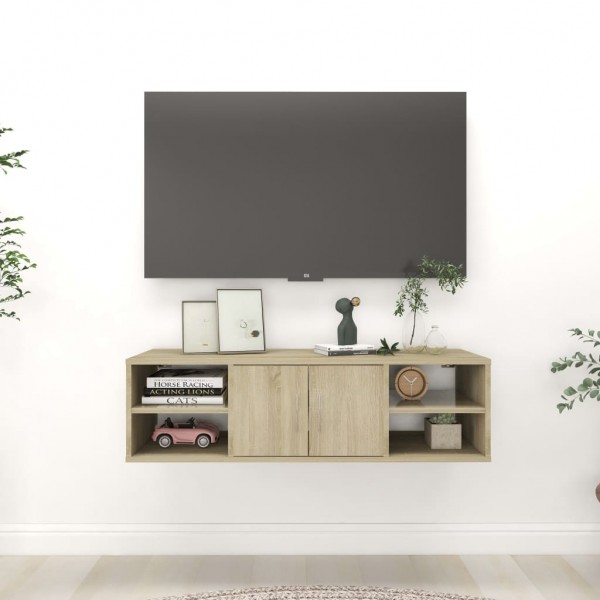 Estantería pared madera contrachapada roble Sonoma 102x30x29 cm D